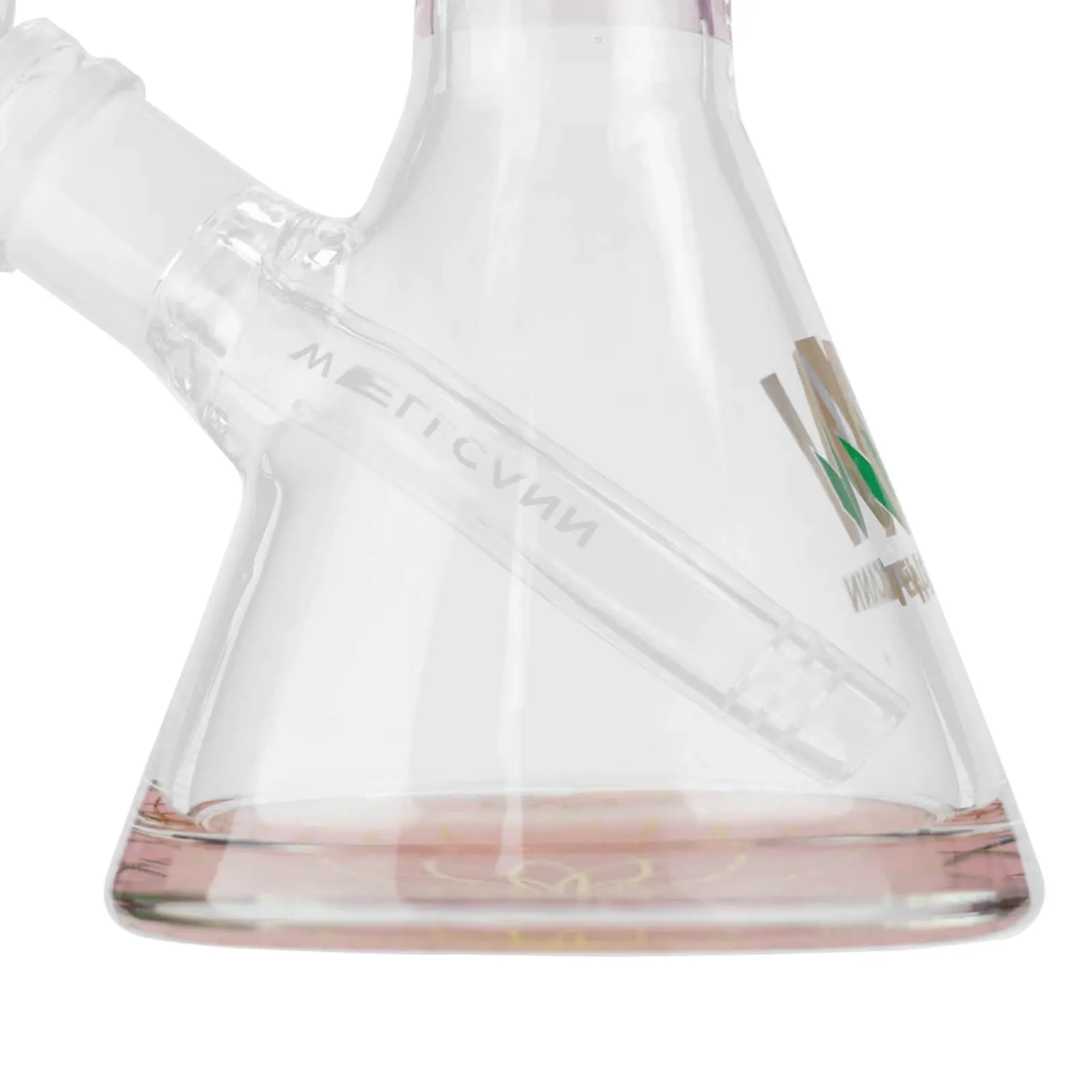 10" WellCann Pink Glass Beaker Bong with Wide Mouth