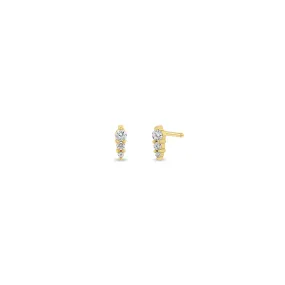 14k Short Diamond Ice Pick Studs