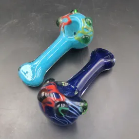 4 Flat Mouth Swirl Hand Pipe