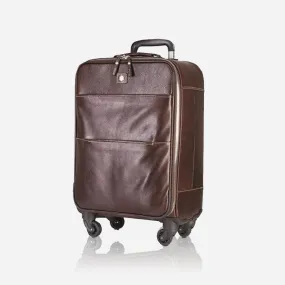 Compact 50cm Brown 4-Wheel Cabin Trolley Luggage