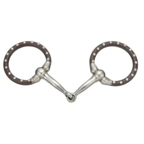 4"  ANTIQUE BROWN DOTS OFFSET DEE SNAFFLE