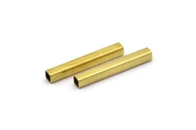 50 Raw Brass Square Tubes (4x30mm) Bs 1591