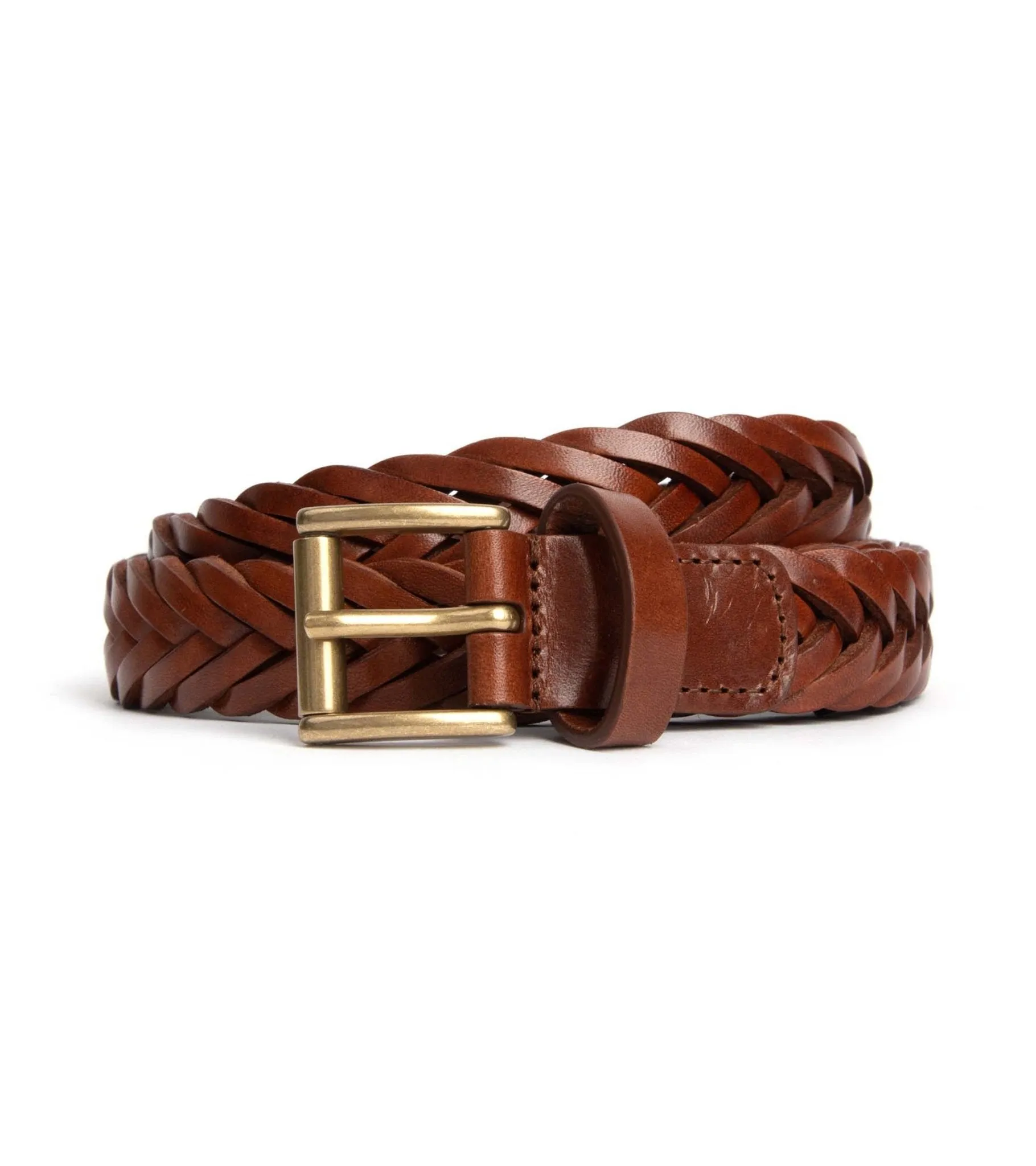 Anderson's Braided Leather Belt: Honey