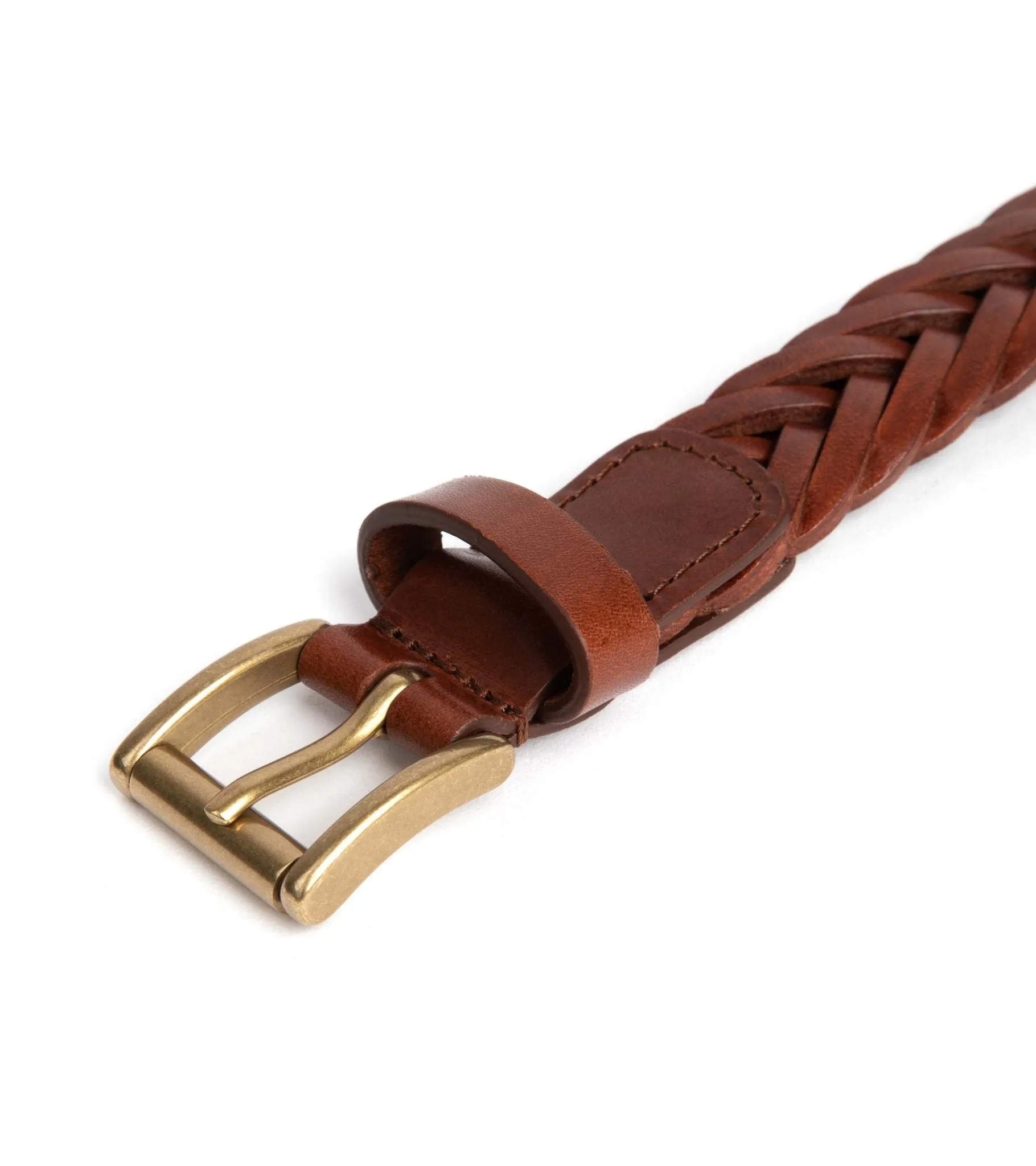 Anderson's Braided Leather Belt: Honey