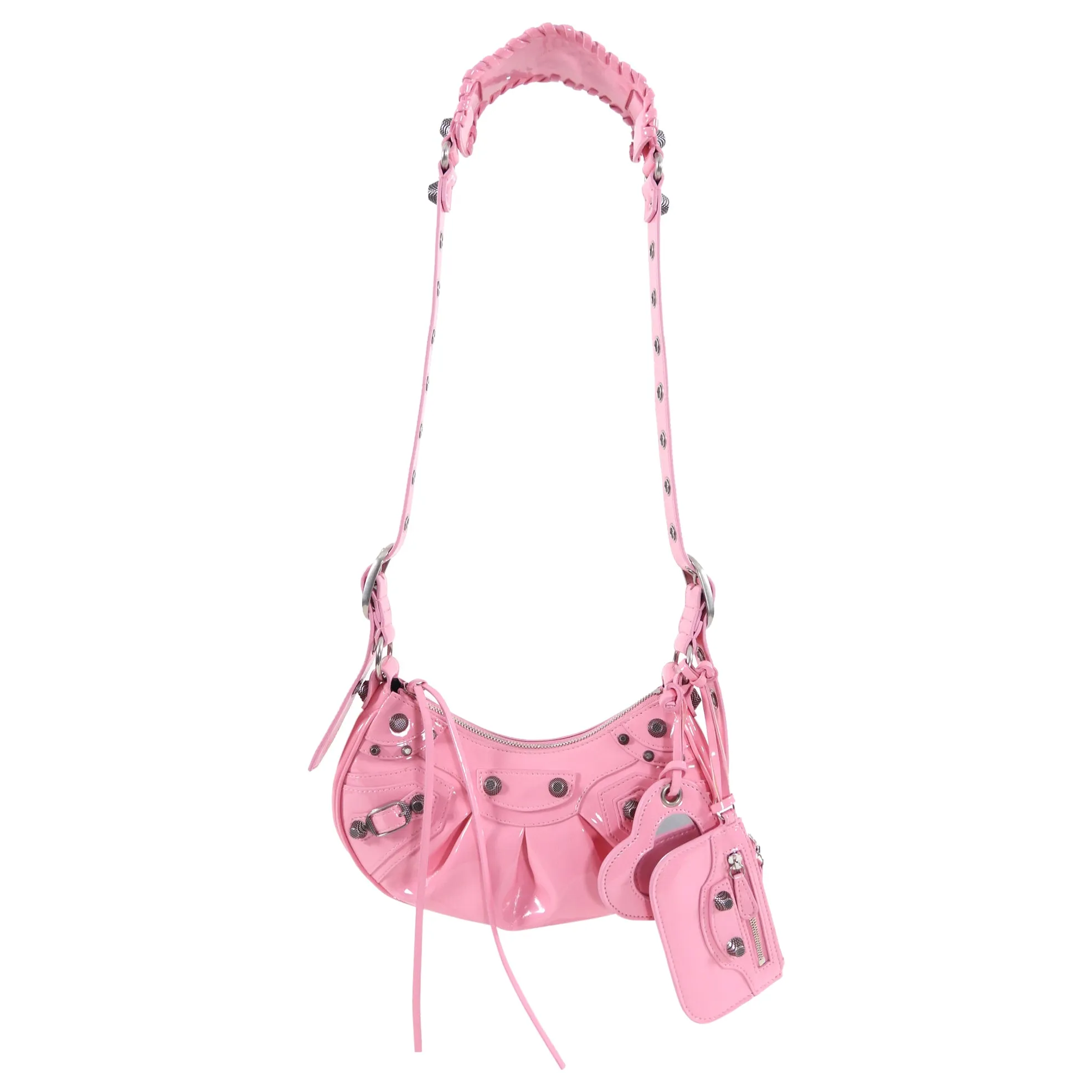 Balenciaga Bubble Gum Pink Patent Leather Le Cagole Bag