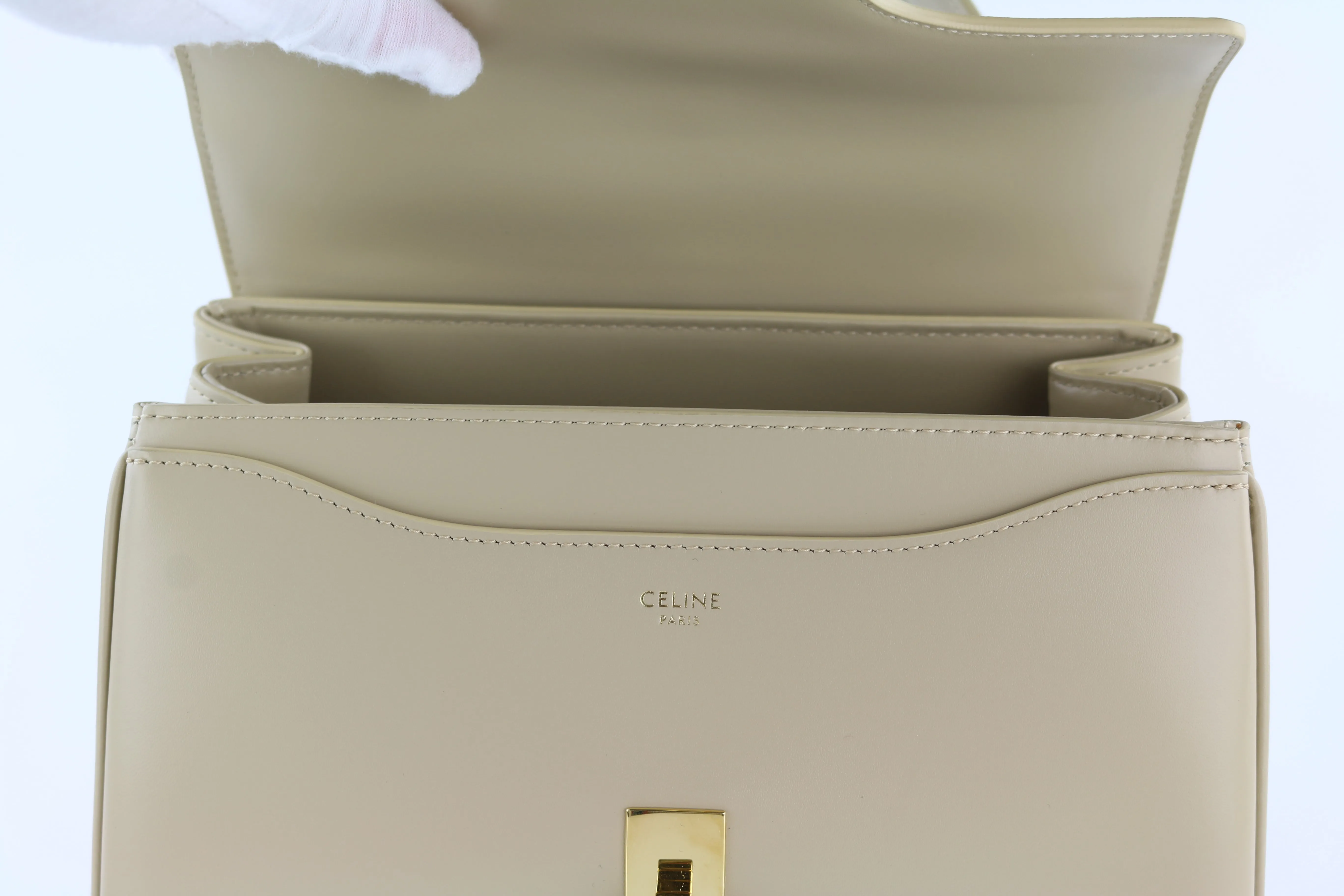 Beige Calfskin Small 19 Bag