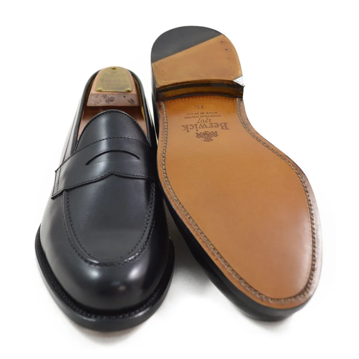 Berwick 1707 Penny Loafer (9628) - Black Boxcalf