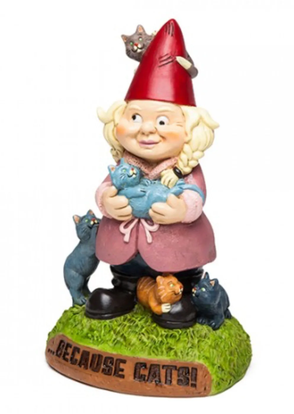 Big Mouth - Crazy Cat Lady Garden Gnome