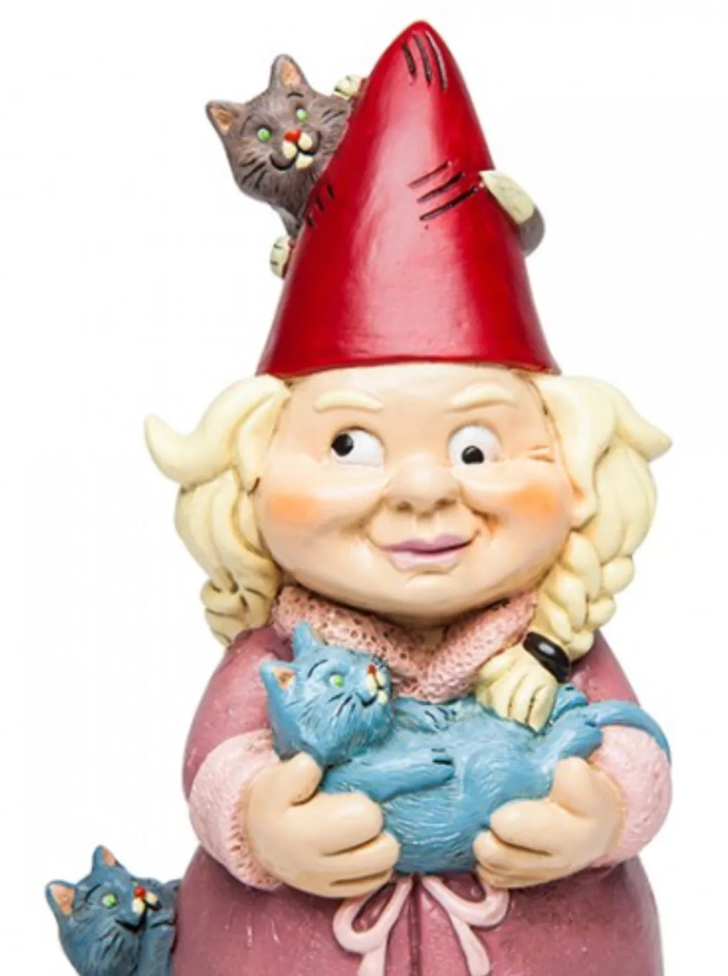 Big Mouth - Crazy Cat Lady Garden Gnome