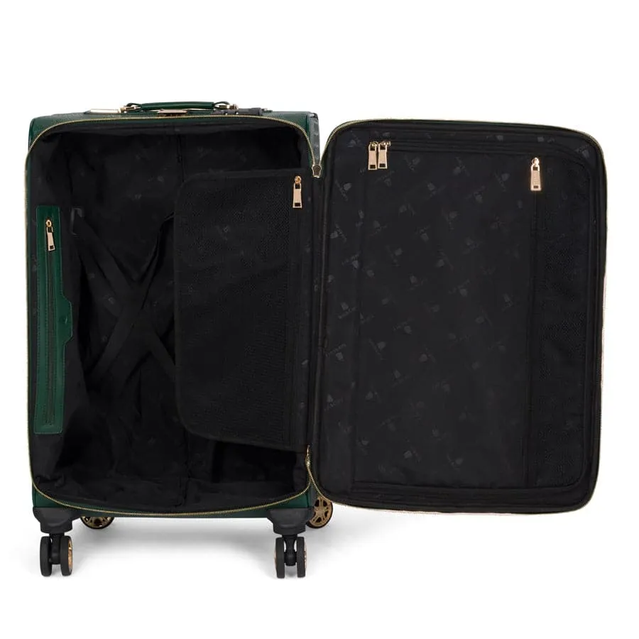 Black Apollo 2 Faux Crocodile Skin 2 Piece Suitcases