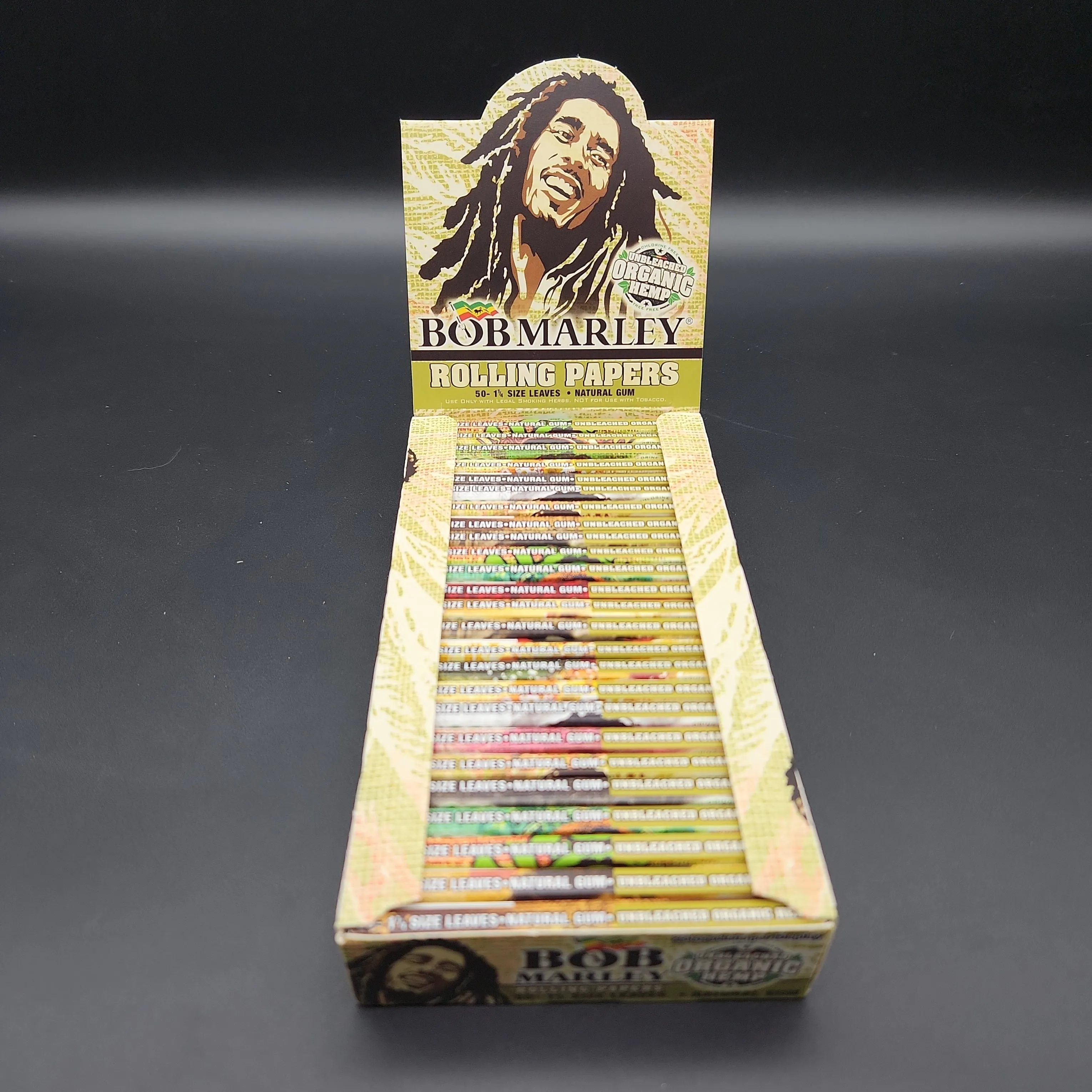 Bob Marley Rolling Papers Organic Hemp - 1-1/4 Box