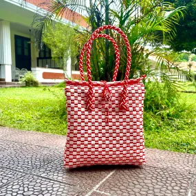 Bonita medium Shopper - Vegan - Red-white