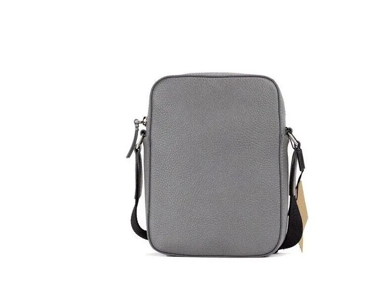 Burberry Embossed Logo Grainy Leather Crossbody Handbag 'Grey'