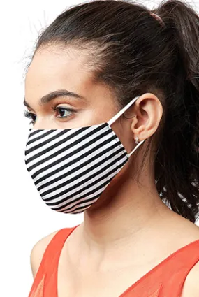 City Goddess Fabric Face Mask - Stripe