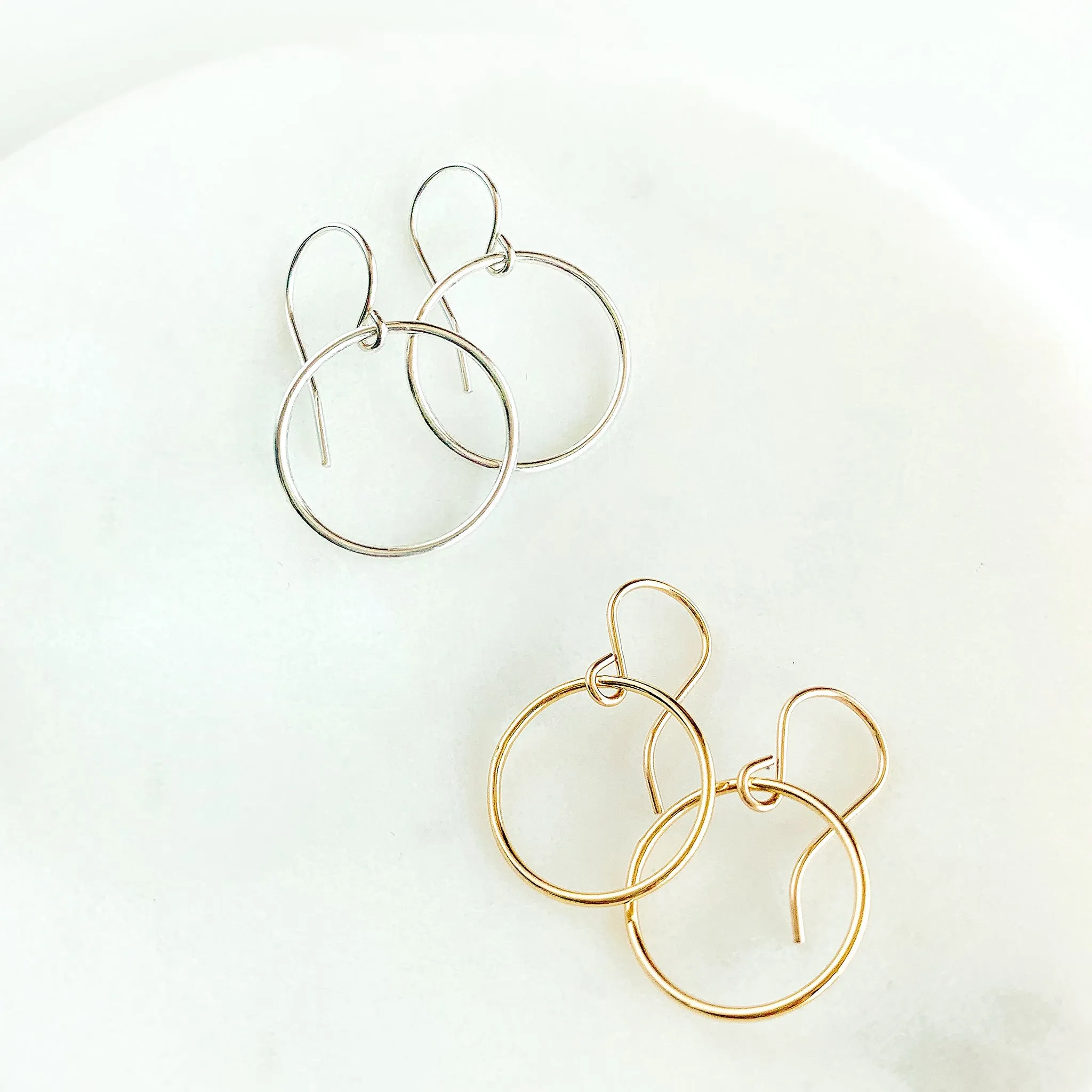 Crescent Circle Earrings