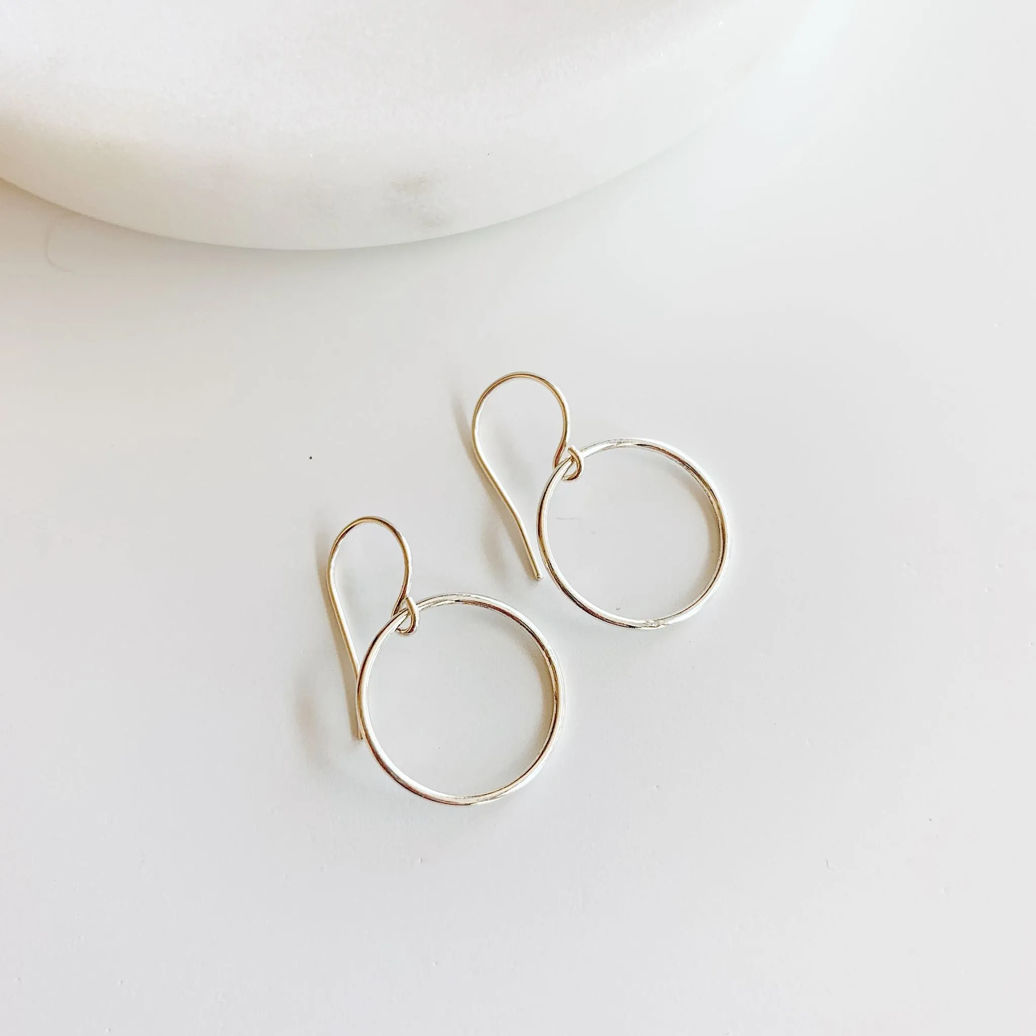 Crescent Circle Earrings