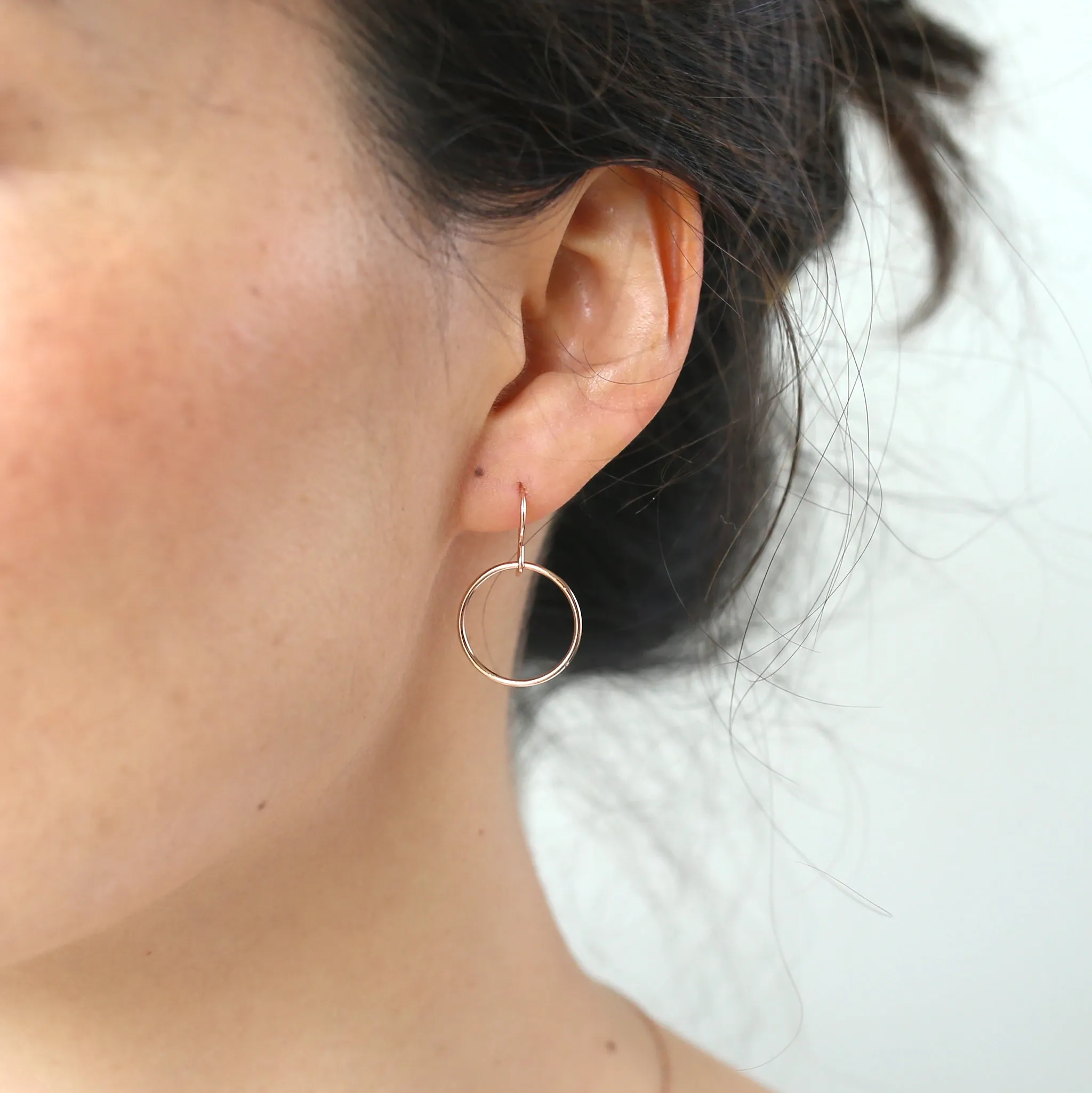 Crescent Circle Earrings