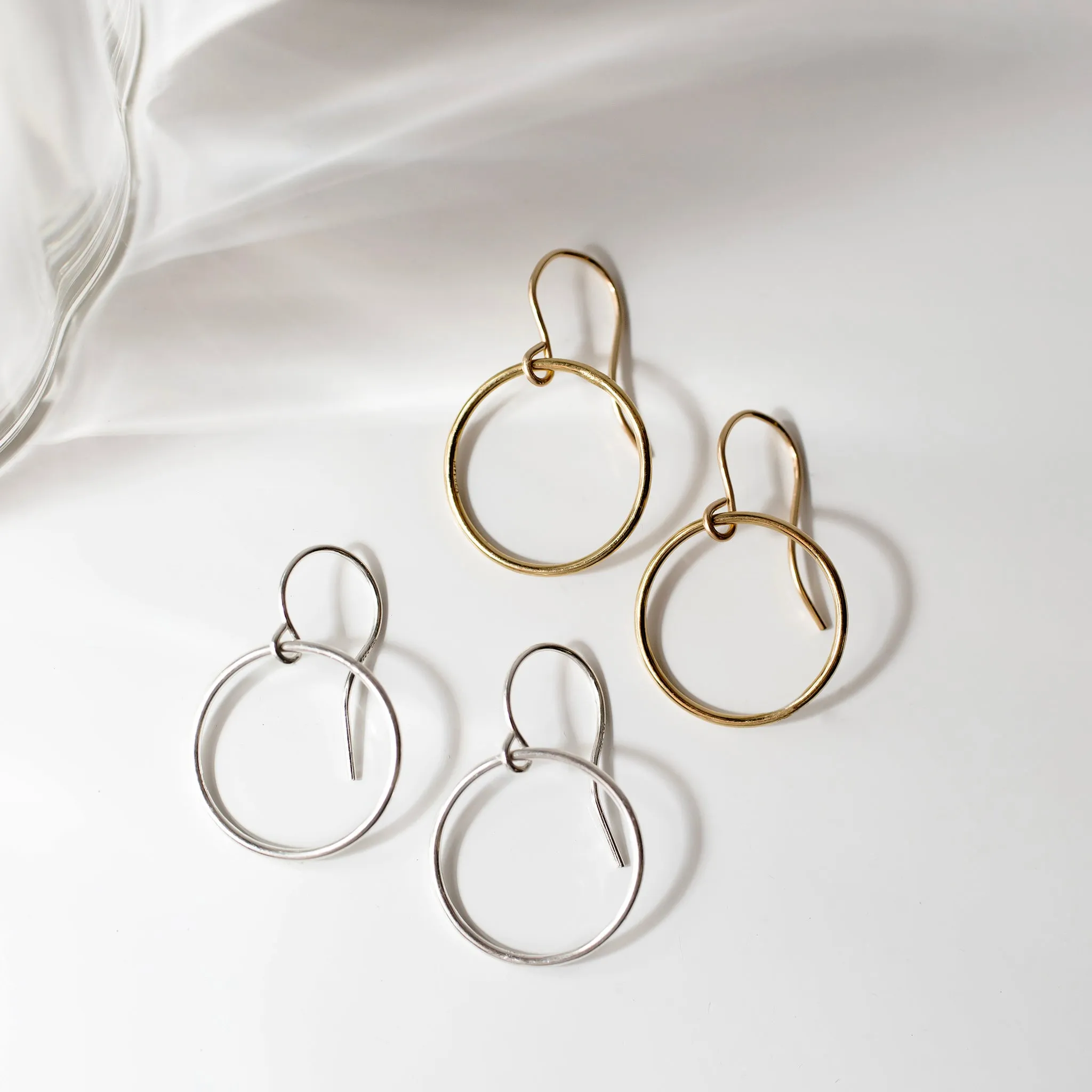 Crescent Circle Earrings