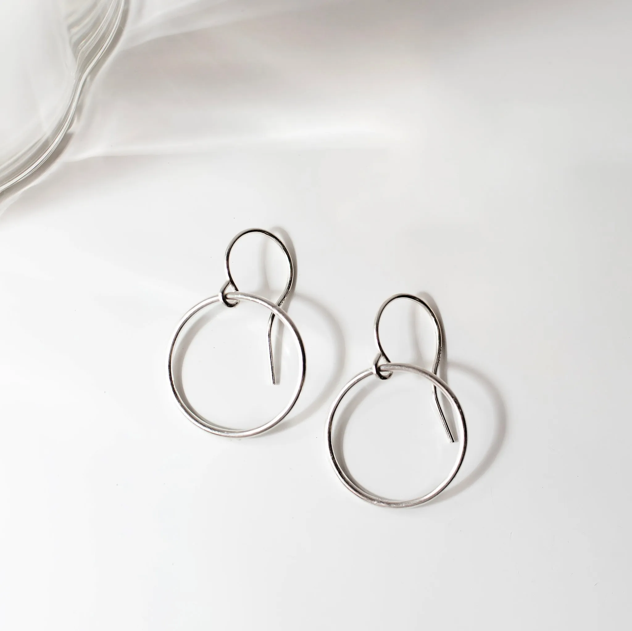 Crescent Circle Earrings