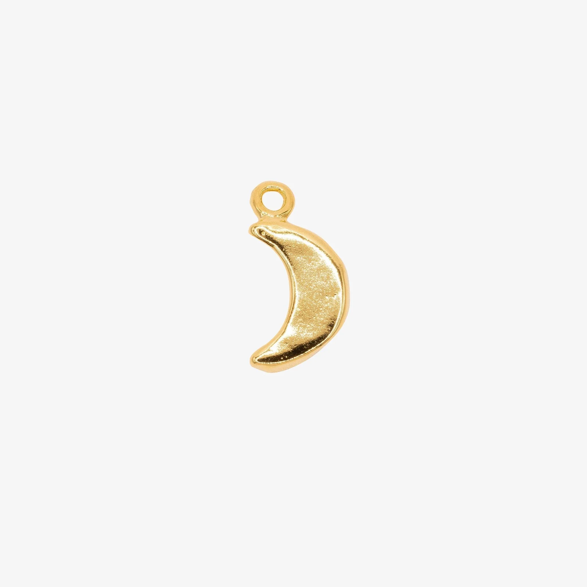 Crescent Moon Charm Wholesale 14K Gold, Solid 14K Gold, G26