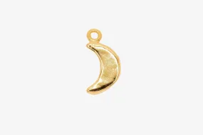 Crescent Moon Charm Wholesale 14K Gold, Solid 14K Gold, G26