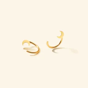 Crescent Moon Reversible Earrings