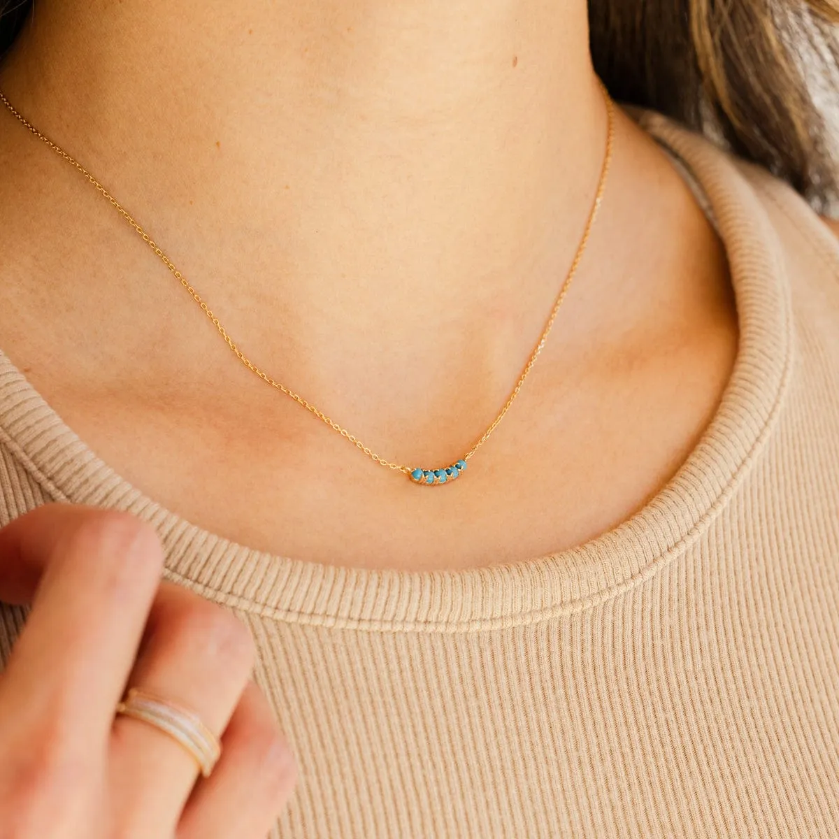 Crescent Turquoise Necklace | Final Sale