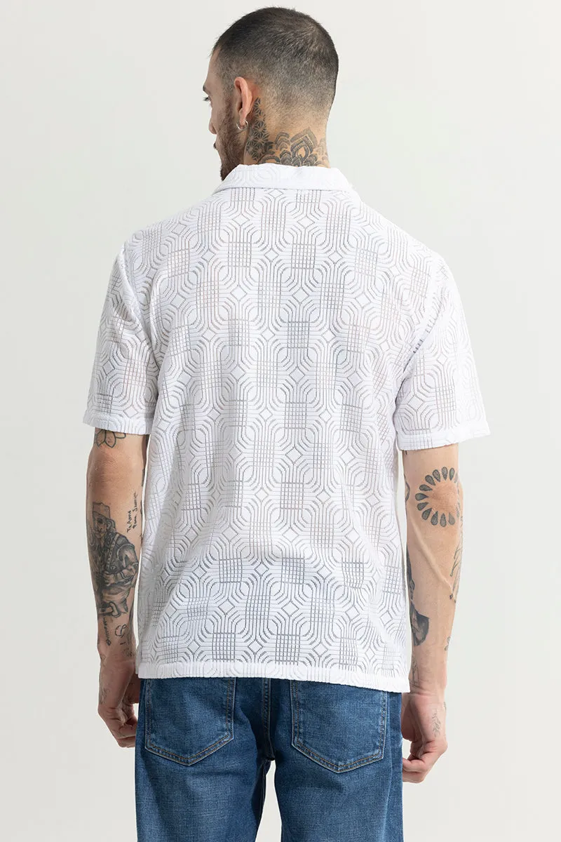 Curvy Quad White Hakoba Shirt