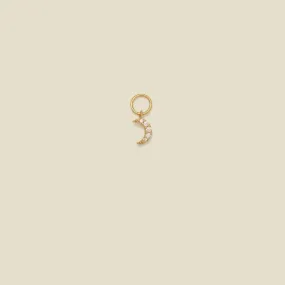 CZ Crescent Hoop Charm