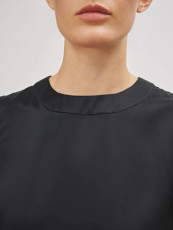 Davy Silk Top in Black