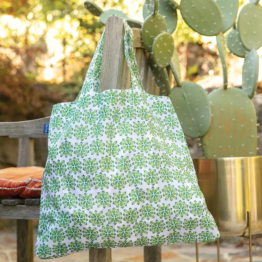 Desert Succulent Blu Reusable Shopping Bag - Machine Washable