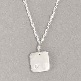 Diamond Dogtag Necklace  (N115Sd)