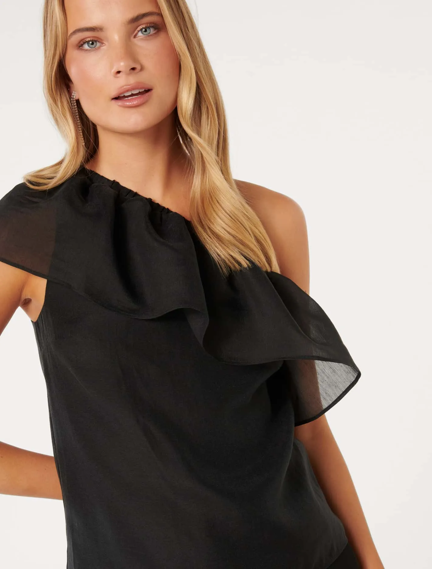 Fern Asymmetric Frill Top