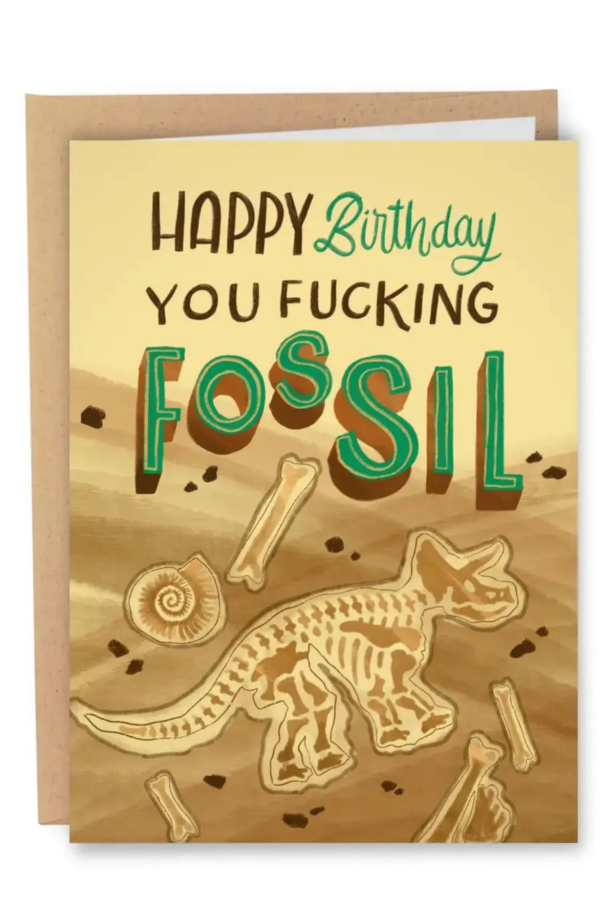 Fucking Fossil Birthday Card