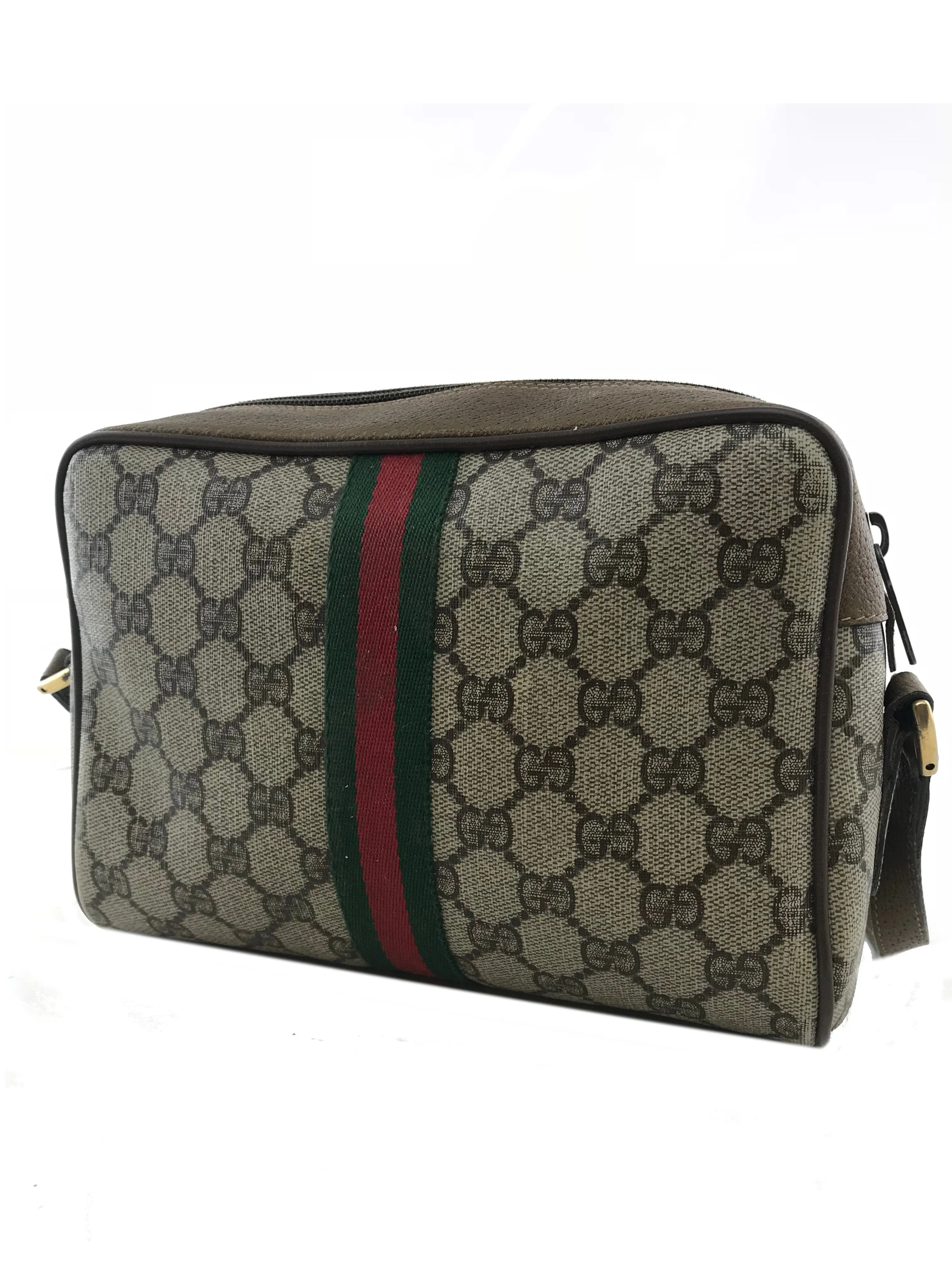 Gucci Monogram Web Camera Crossbody Bag