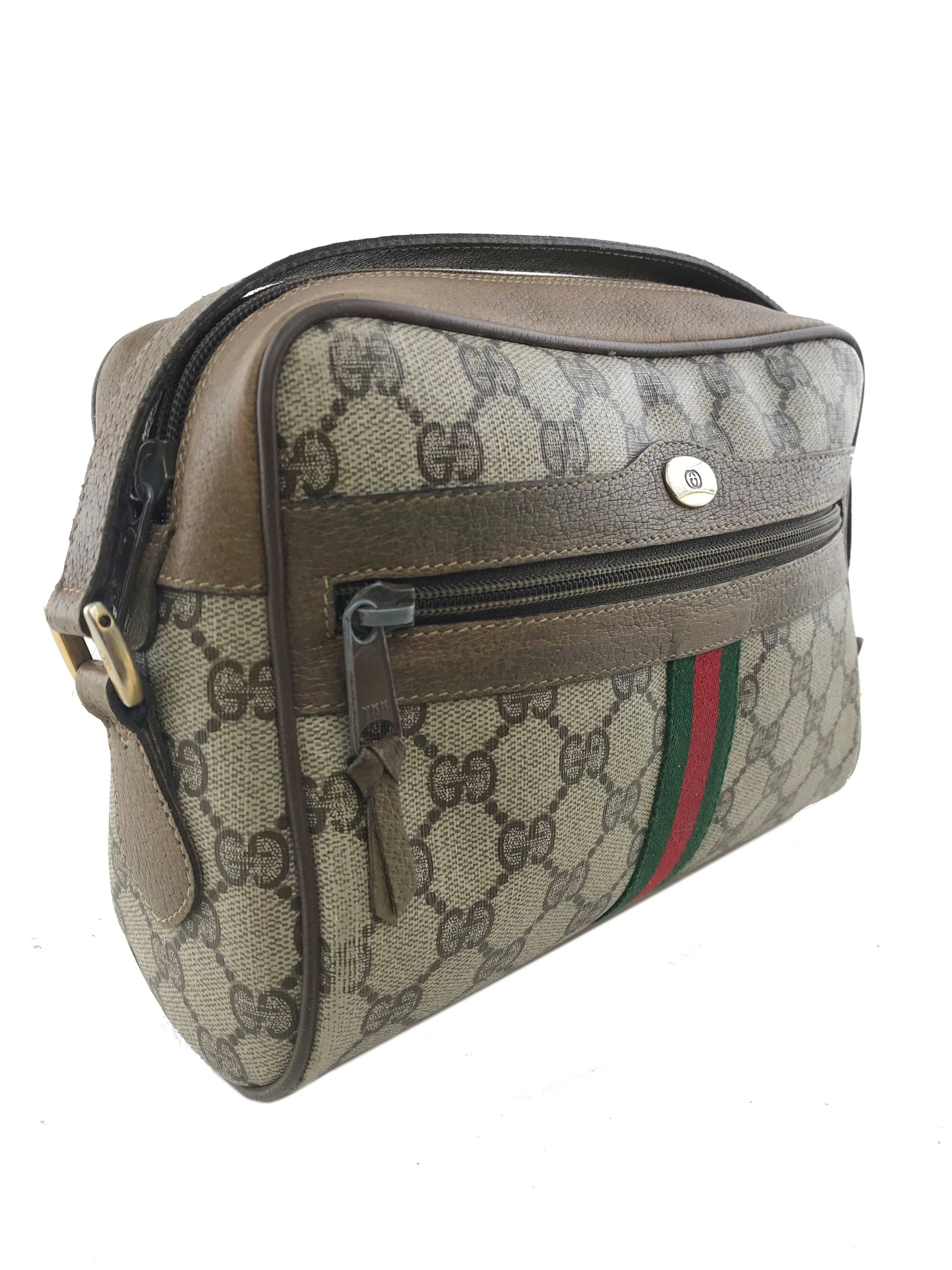 Gucci Monogram Web Camera Crossbody Bag