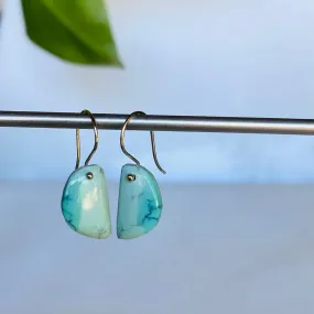 Half moon turquoise earrings