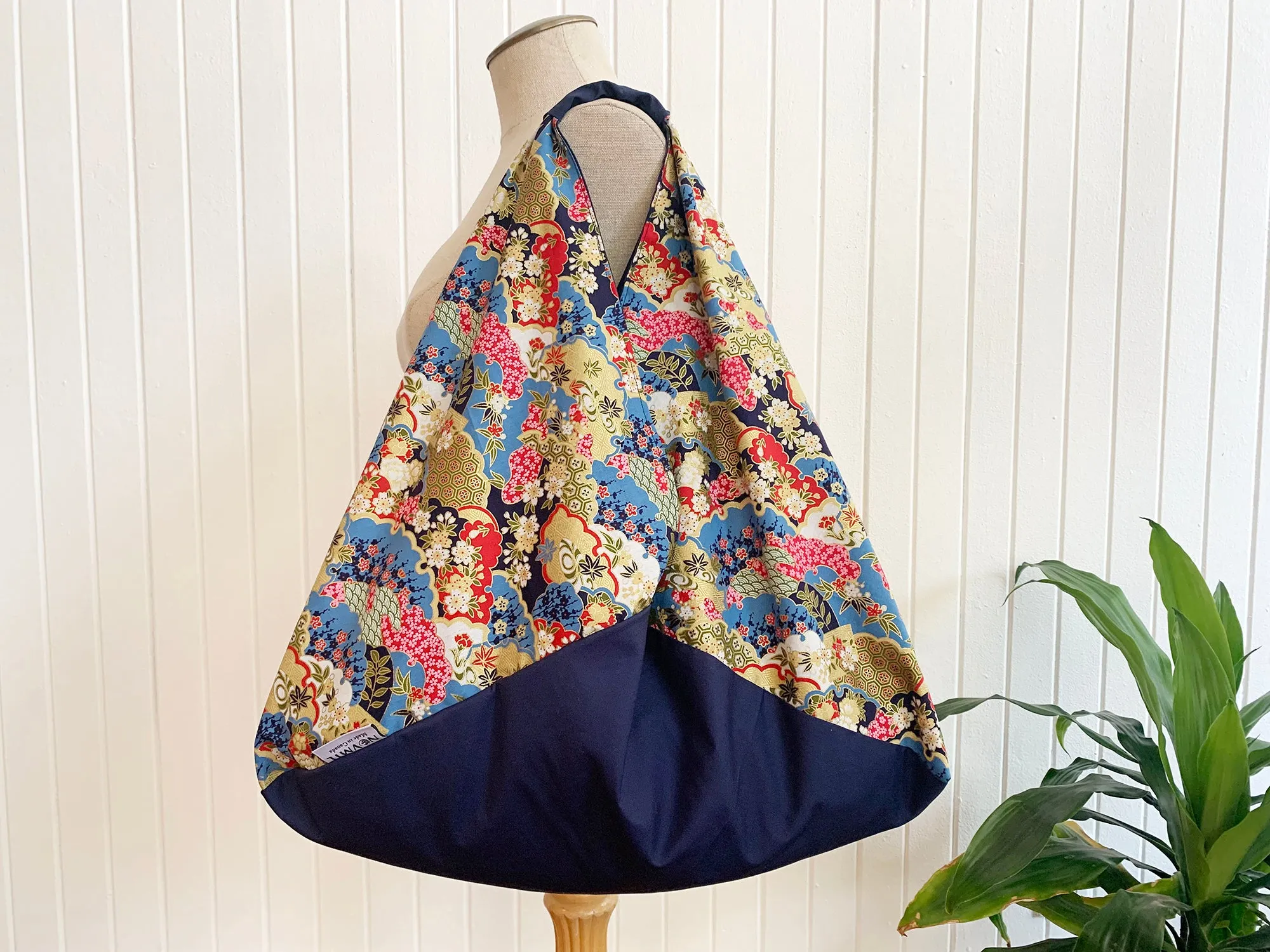 *Handmade* Origami bag | Market bag | Chrysanthemum (Blue)