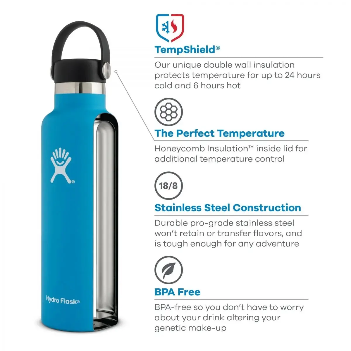 Hydro Flask Standard Mouth 24 oz Water Bottle