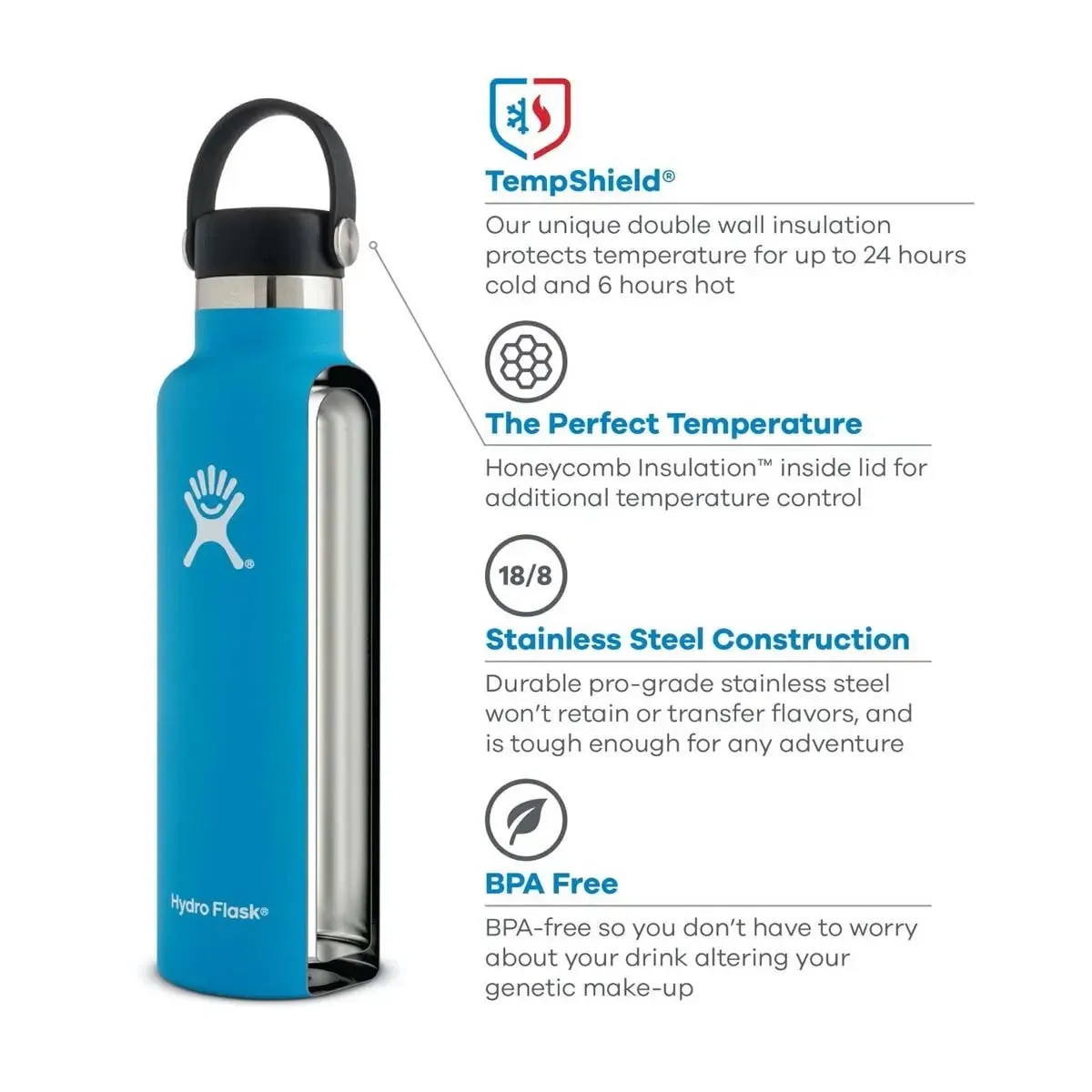 Hydro Flask Standard Mouth 24 oz Water Bottle