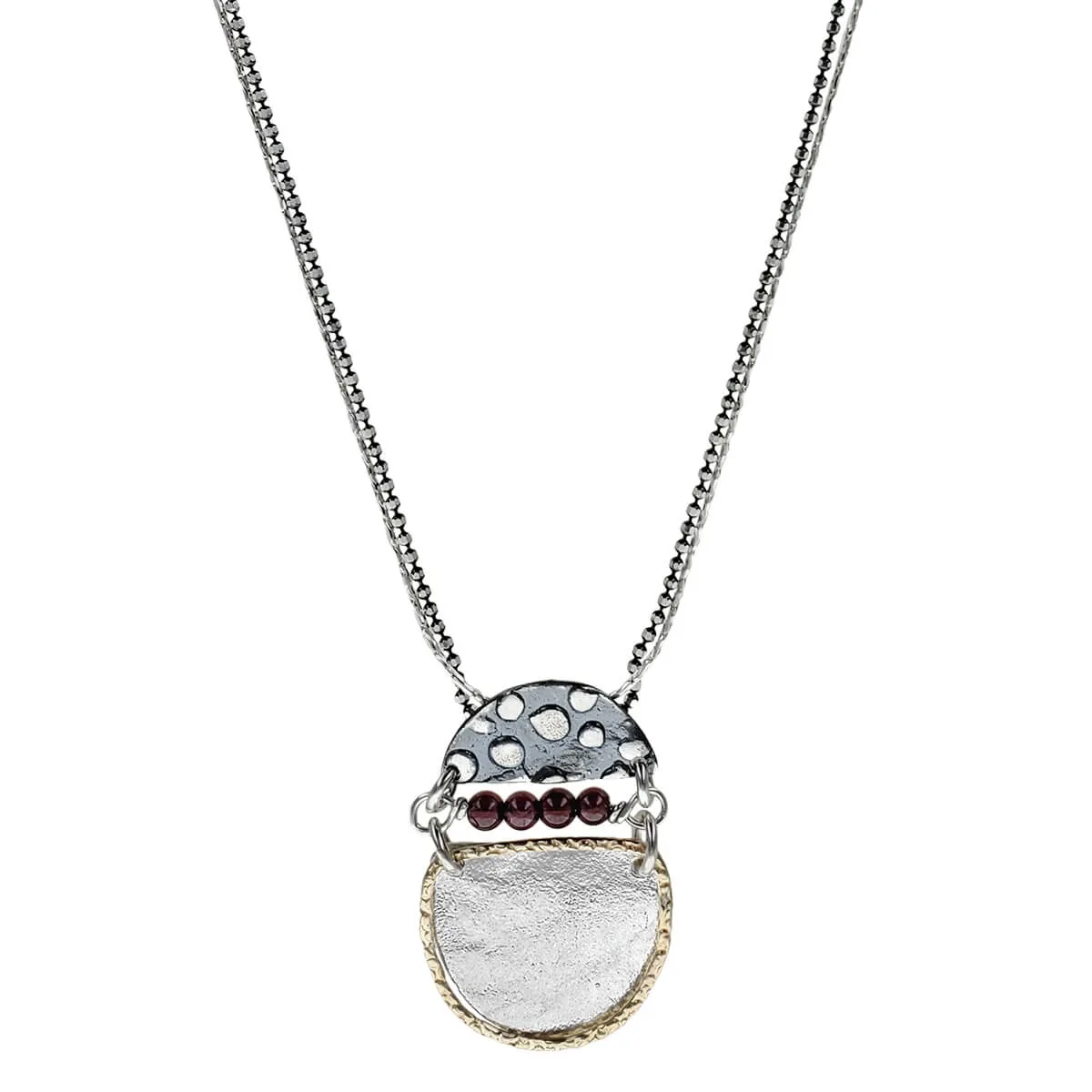 Israeli Dganit Hen Garnet Path Necklace