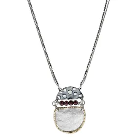 Israeli Dganit Hen Garnet Path Necklace