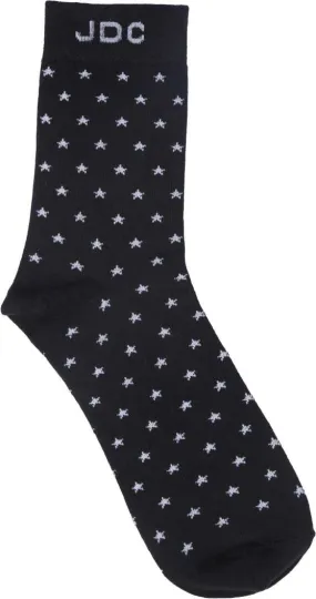 JDC-CASUAL-STAR-SOCKS-BLACK