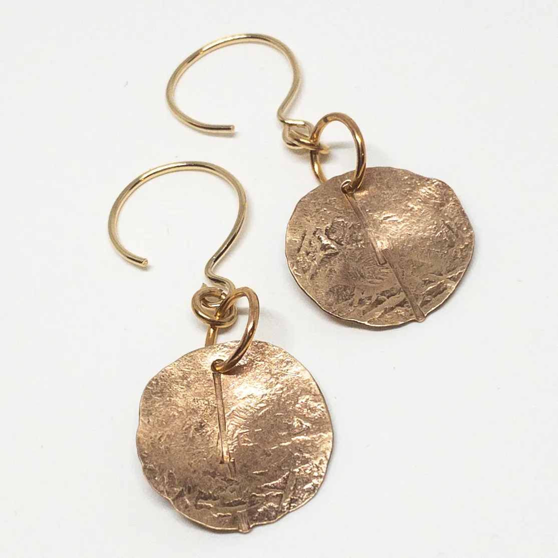 Kanso Disc Earrings - Bronze