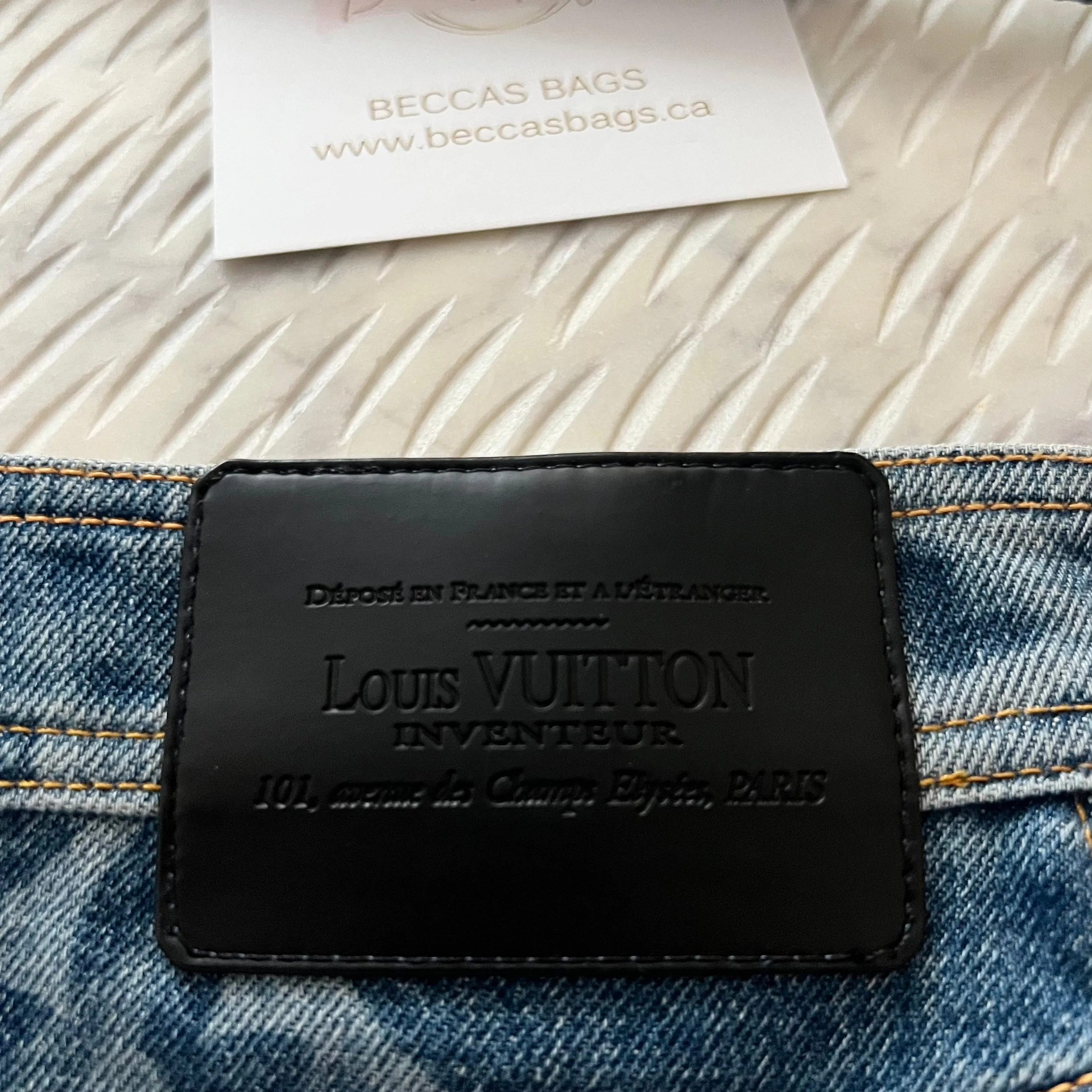 Louis Vuitton Monogram Denim Skirt