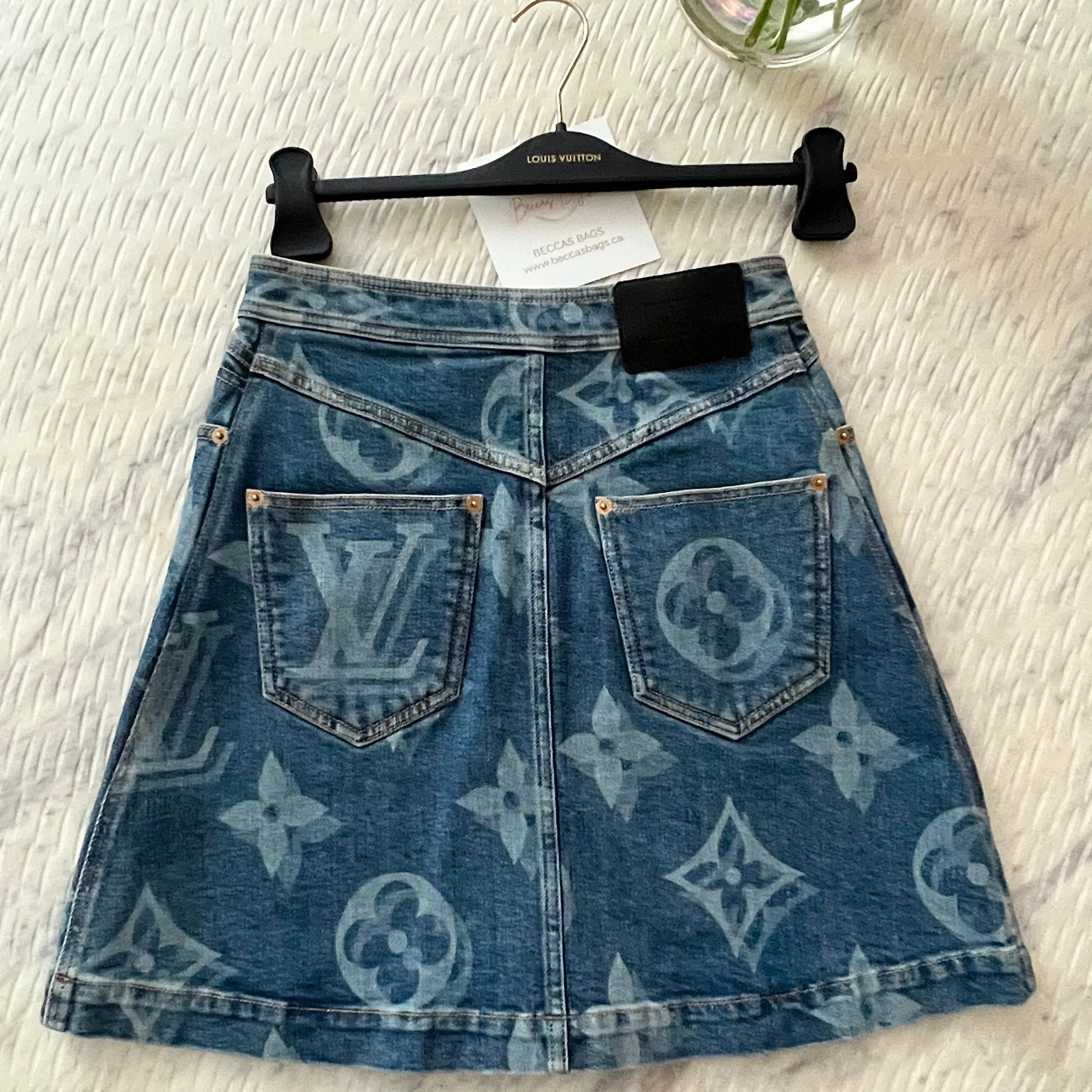 Louis Vuitton Monogram Denim Skirt