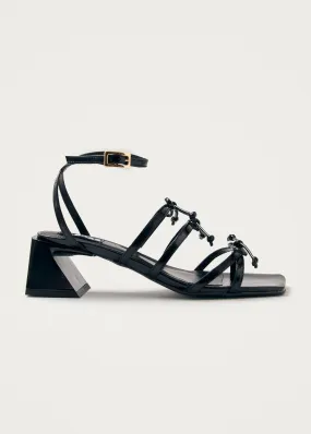 Luzelle Onix Black Leather Sandals