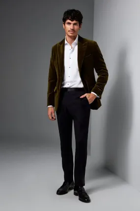 Matias Cocktail Jacket - Olive Velvet