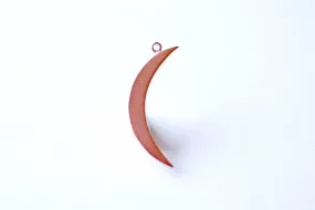 Matte Vermeil Wholesale Rose Gold Crescent Moon Charm- 18k gold plated over Sterling Silver, Gold Half moon charm pendant, Gold Tusk, Gold Moon Charm