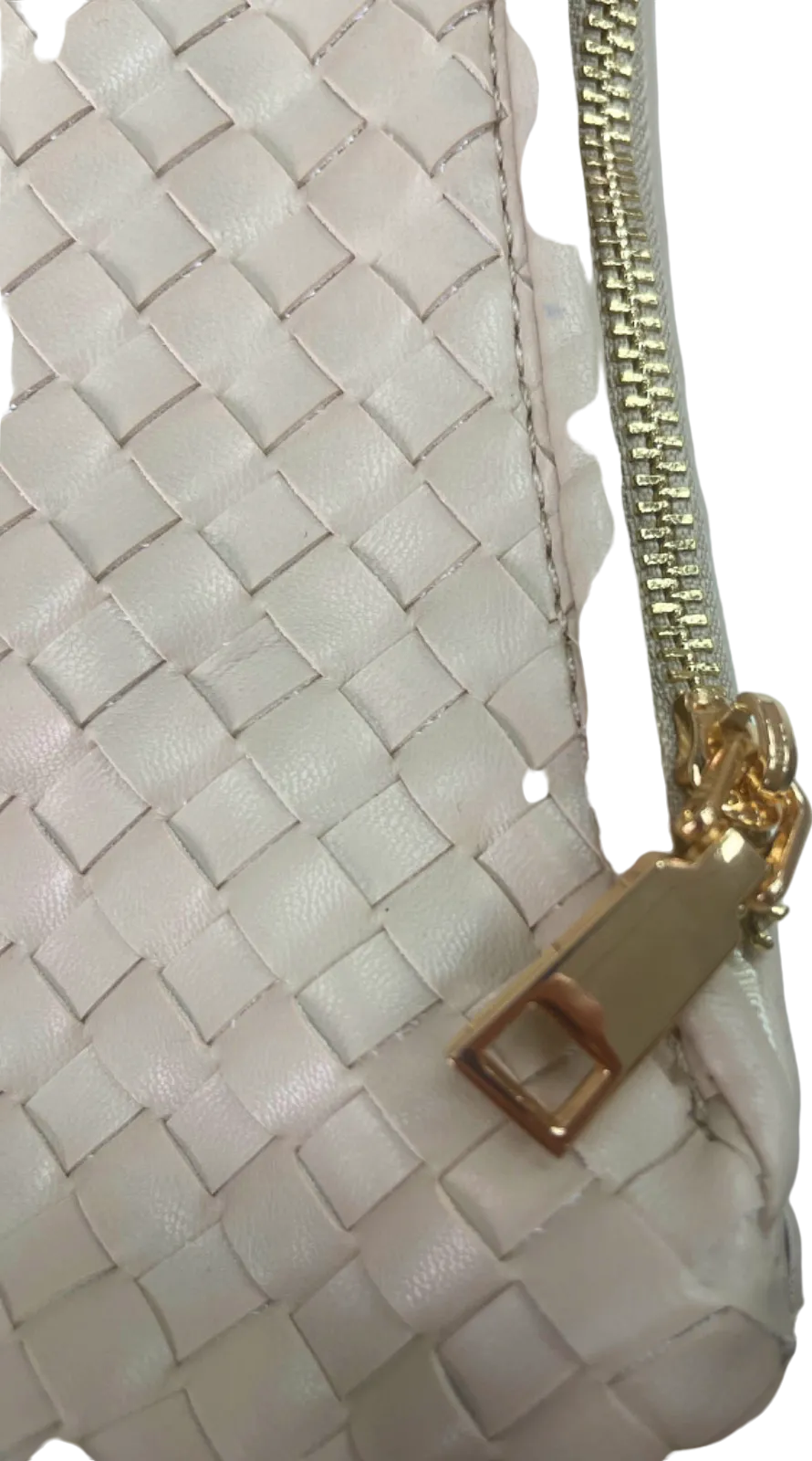 Melie Bianco Beige Woven Hobo Bag